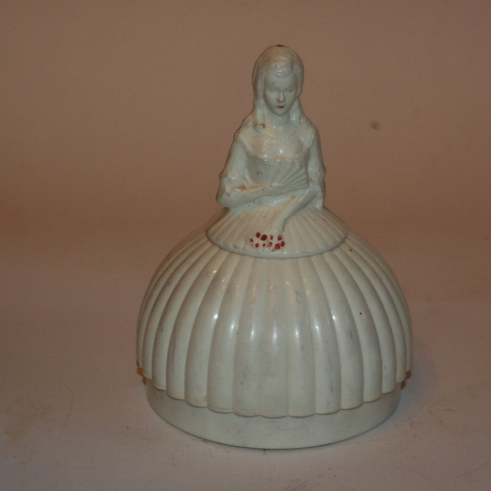 Vintage Thread Spool Holder WOMAN Plastic  Holds 8 spools